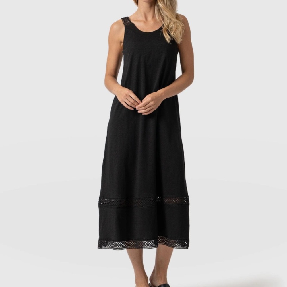 Who What Wear Black Oversized Maxi Dress
